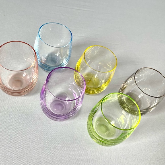Bohemia Crystal Rainbow 2 Oz Shot Brandy glasses Set of 6 - Picture 3 of 7